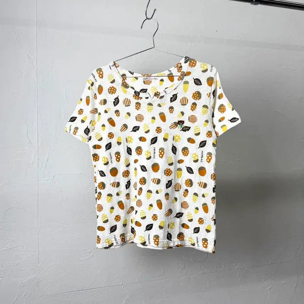 [BUNJANG] Rough Acorn Leaf T-Shirt / Rough 도토리 나뭇잎 티셔츠