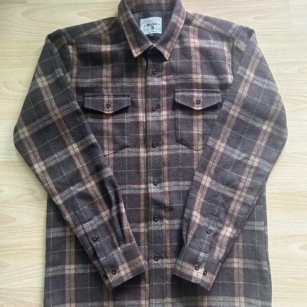 [BUNJANG] Vintage Brown Check Shirt / 빈티지 브라운 체크 셔츠