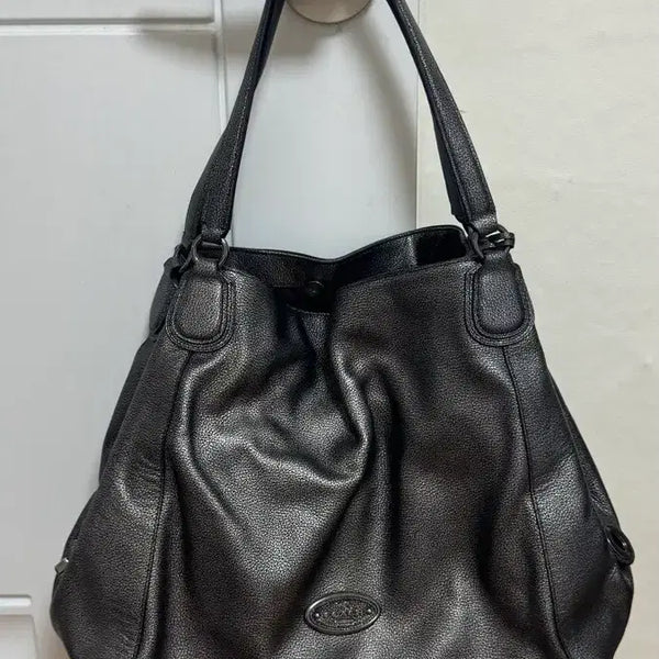 [BUNJANG] Coach Shoulder Bag Silver Metallic / 코치 숄더백 실버 메탈릭 정품