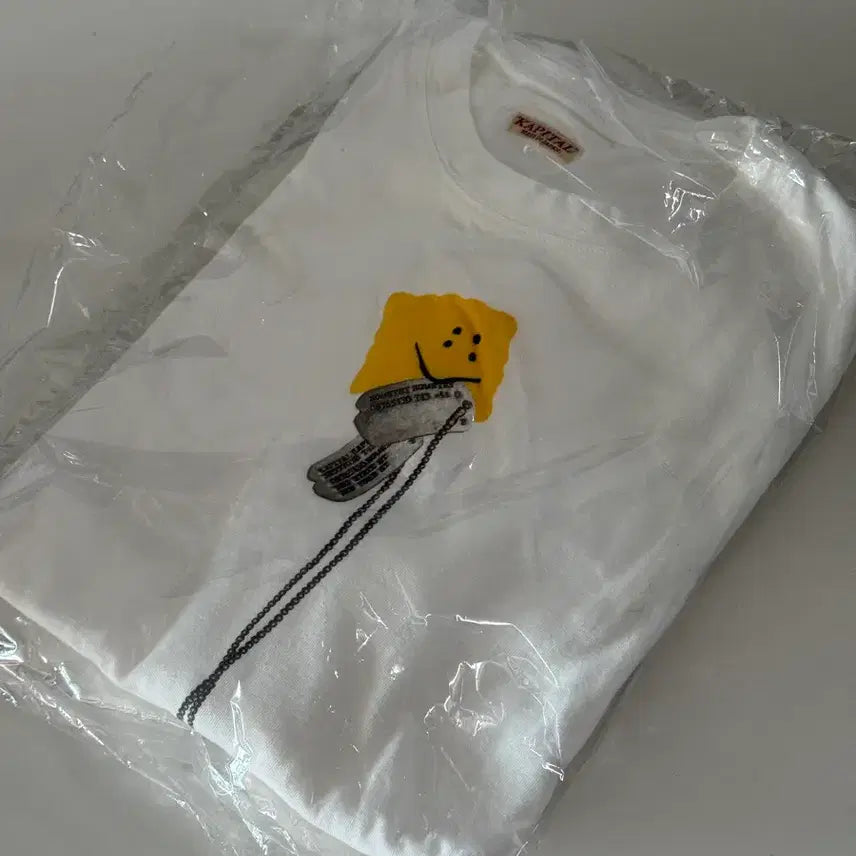 [BUNJANG] Capital Cookie Dog Tag T-Shirt White / [L] 캐피탈 쿠키 군번줄 티셔츠 화이트