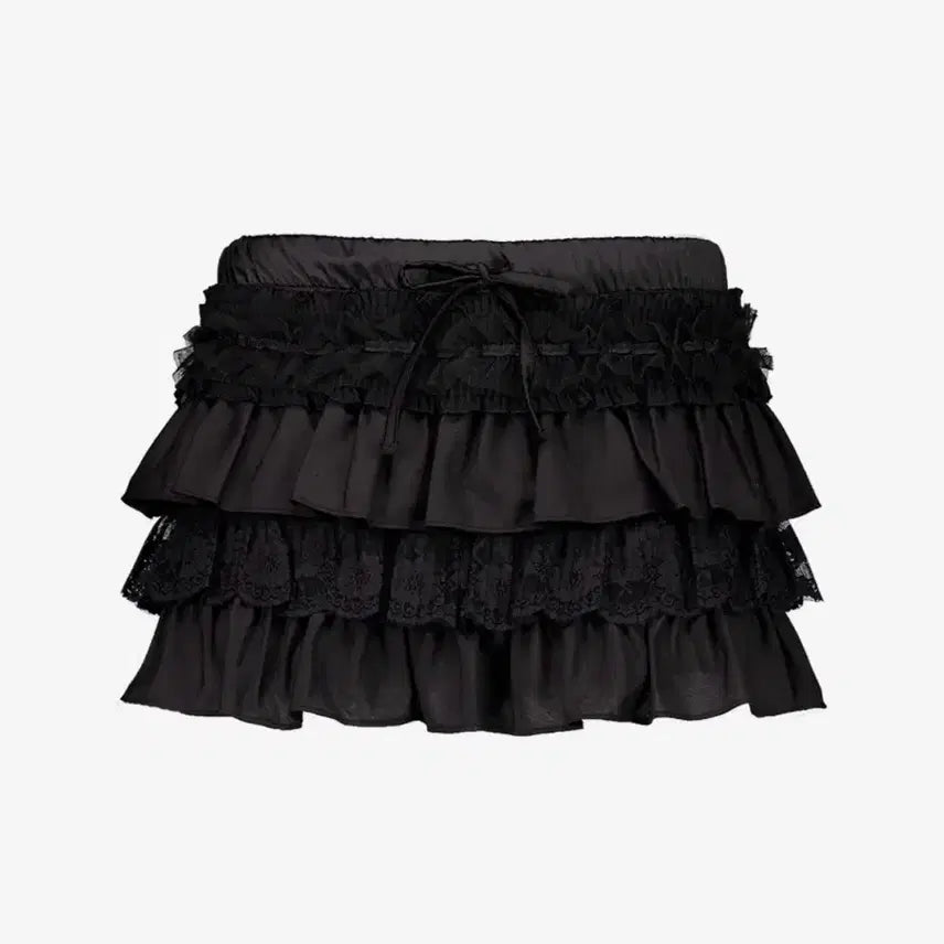 [BUNJANG] SET UP EX Tutu Mix Skirt Pants Black / 셋업이엑스이 튜튜 믹스 스커트 팬츠 블랙