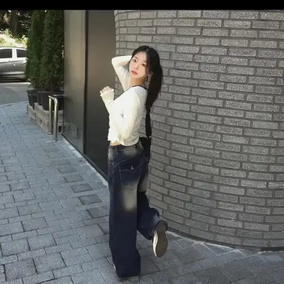 [BUNJANG] Vintage Wide Fit Denim Pants / 와이드 핏 빈티지 데님 팬츠 에이블리 지그재그