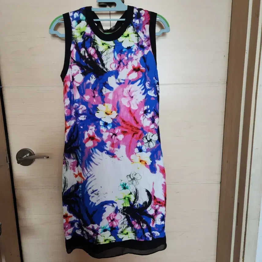 [BUNJANG] Sandro Flower Pattern Sleeveless Midi Dress / 산드로 플라워 패턴 민소매 원피스