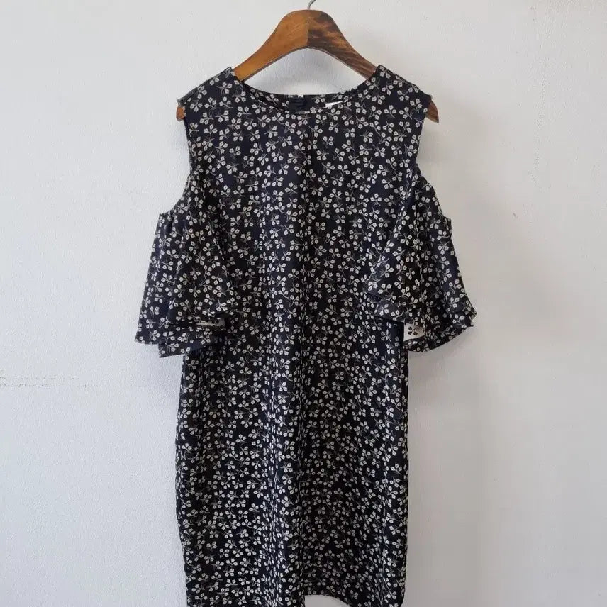 [BUNJANG] GANNI Navy Jacquard Dress / GANNI 가니 네이비 자가드 원피스