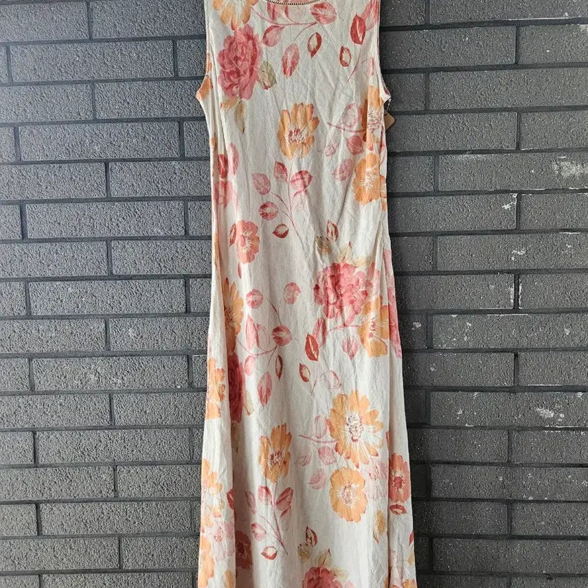 [BUNJANG] Eddie Bauer Linen Floral Sleeveless Dress / 에디바우어 린넨 플로럴 민소매 원피스