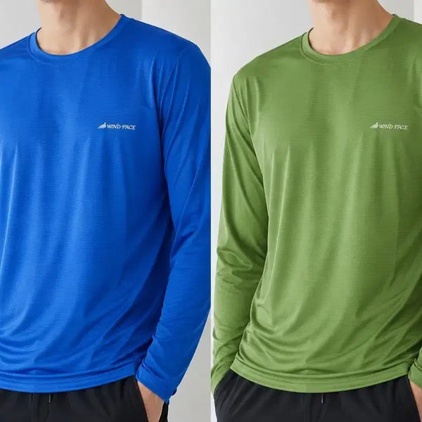 [BUNJANG] 4-Pack Performance Cooling Long Sleeve T-Shirts (Blue, Green, Aqua, Orange) / 기능성 냉감 긴팔티  4장  블루+그린+청담+오렌지ㅡ새상품ㅡ