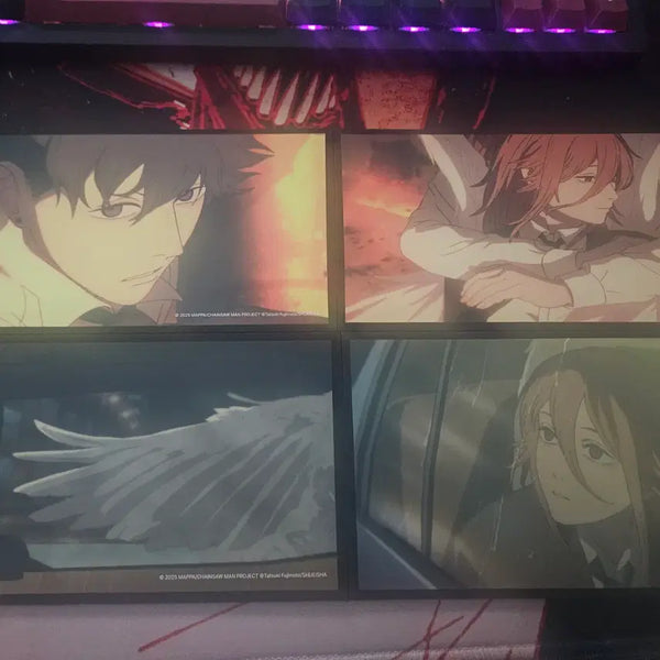 [BUNJANG] Chainsaw Man Collaboration Cafe Random Illustration Board Aki, Angel Set / 체인소맨 콜라보카페 랜덤 일러스트 보드 아키,천사 세트