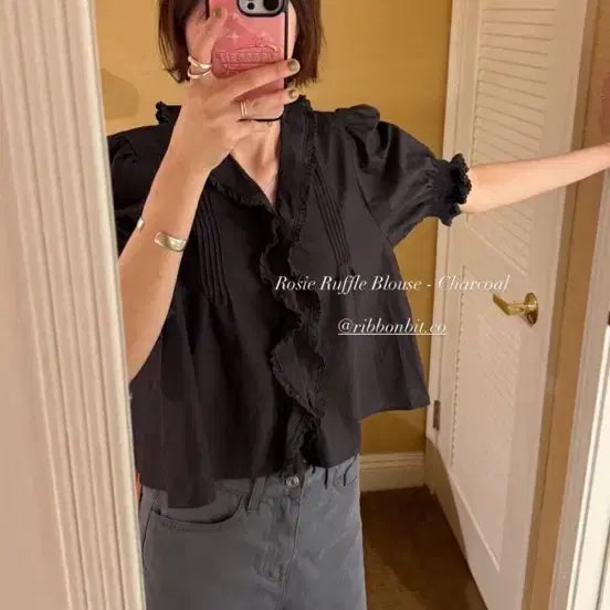 [BUNJANG] Ribbon Light Blouse / 리본빛 블라우스