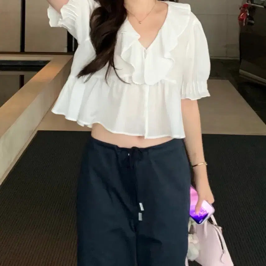 [BUNJANG] Wearweather Moi Blouse New / 웨어웨더 모이 블라우스 새상품