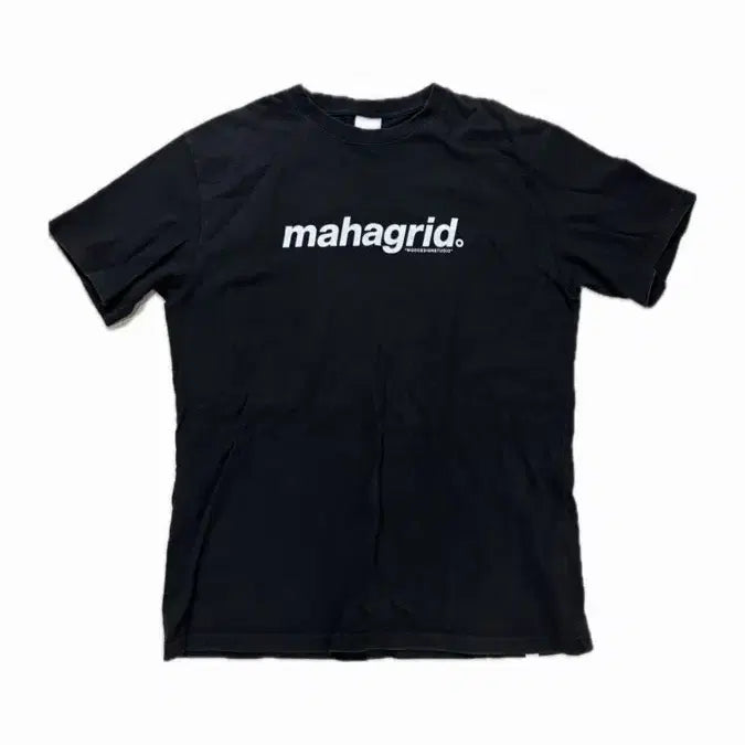 [BUNJANG] Mahagrid Logo Short Sleeve T-shirt Black / 마하그리드 로고 반팔 티셔츠 블랙