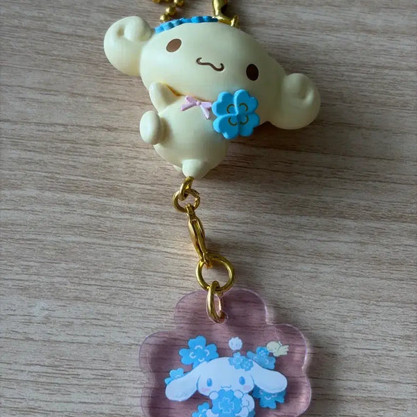 [BUNJANG] Cinnamoroll Mizuiro Clover Keyring Espresso / 시나모롤 미즈이로 클로버 키링 에스프레소