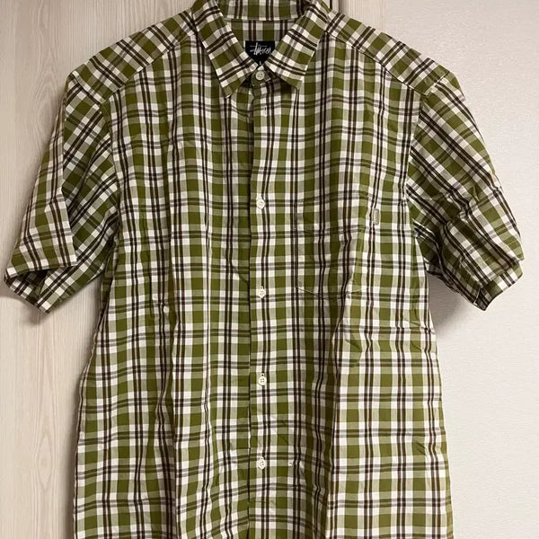 [BUNJANG] Stussy Half-Sleeve Checkered Shirt (L) / (L) 올드 스투시 반팔 체크셔츠