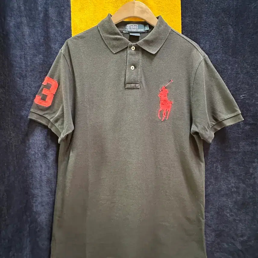 [BUNJANG] Polo Ralph Lauren Big Pony Custom Fit Pique Polo Shirt (Black, L) / [정품] 폴로 랄프로렌 빅포니 커스텀핏 카라티 (블랙/L)