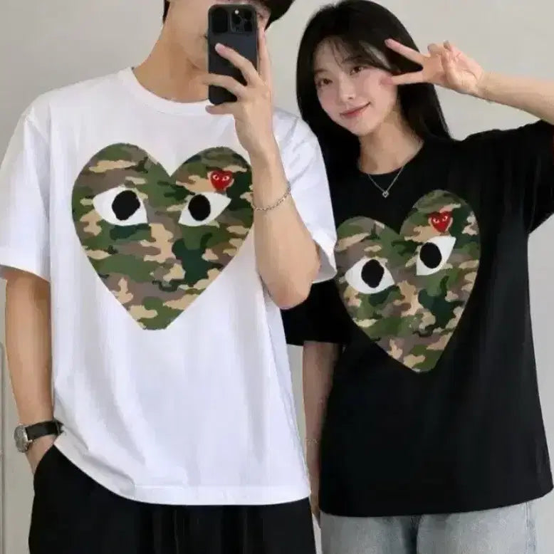 [BUNJANG] Comme des Garçons PLAY Camouflage Print T-Shirt / 플레이 꼼데가르송 카모 반팔티 마지막 1장
