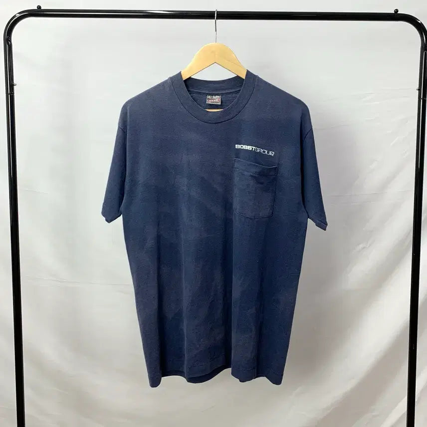[BUNJANG] 90s USA Fruit of the Loom Single Stitch Pocket T-Shirt (L) / 90s usa 선페이드 포켓 반팔 티셔츠