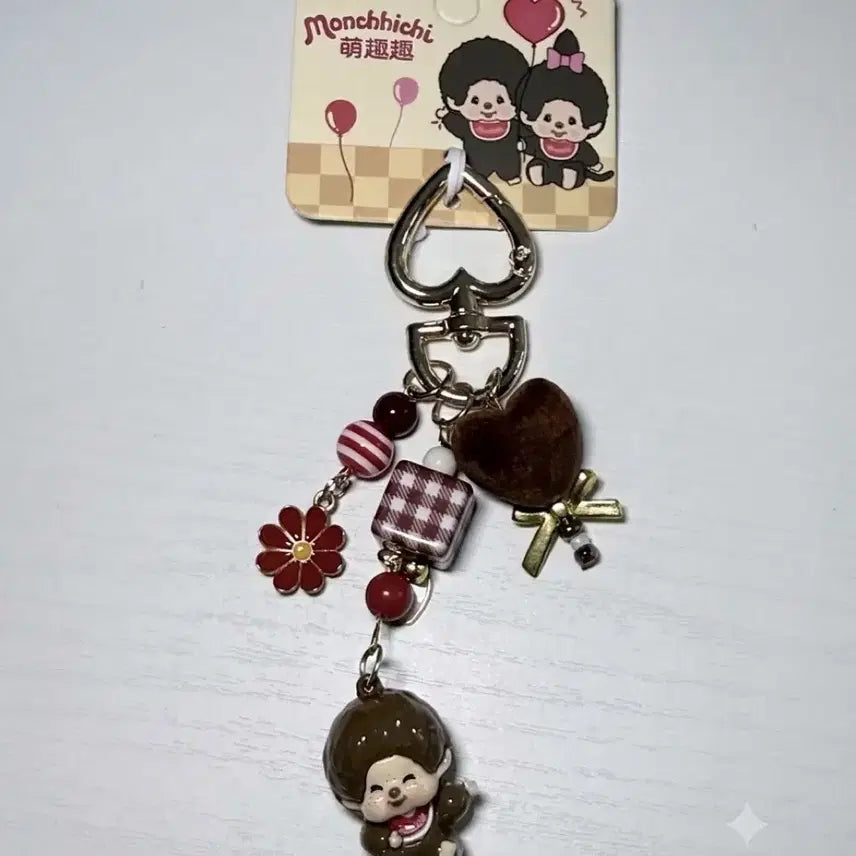 [BUNJANG] Monchhichi Rotating Keyring / 몬치치 회전 키링(새상품)