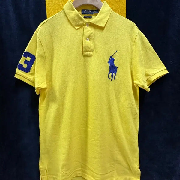 [BUNJANG] Polo Ralph Lauren Big Pony Custom Fit Pique Polo Shirt Yellow M / [정품] 폴로 랄프로렌 빅포니 커스텀핏 카라티 (옐로우/M)