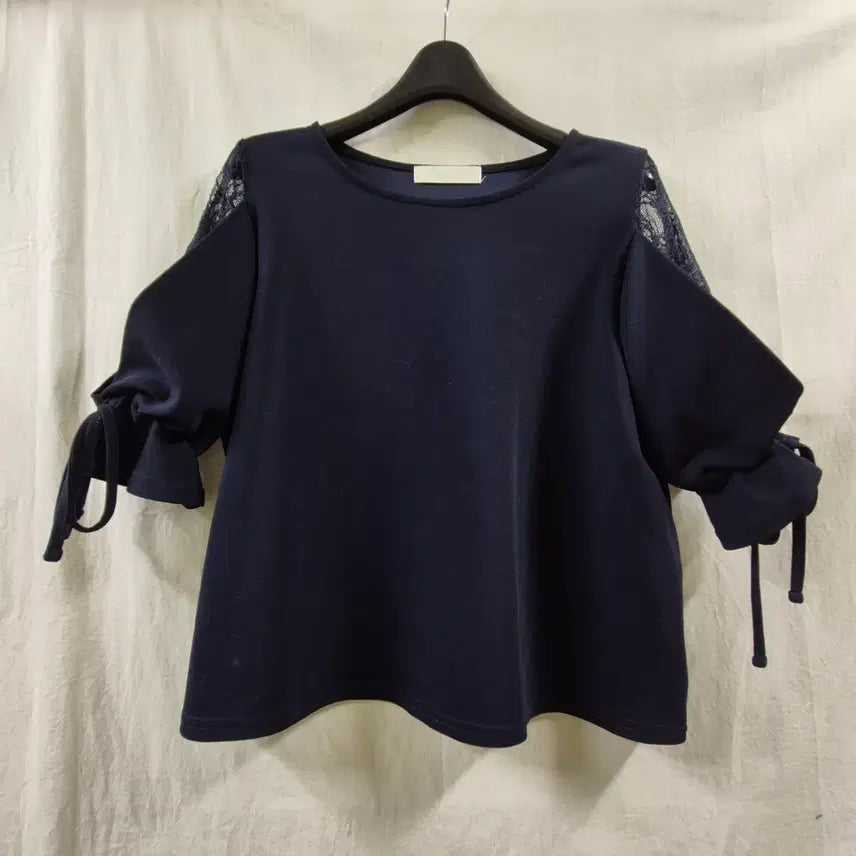 [BUNJANG] Cecile McBee Vintage Navy Blouse / 세실맥비 일본 구제 빈티지 네이비 블라우스