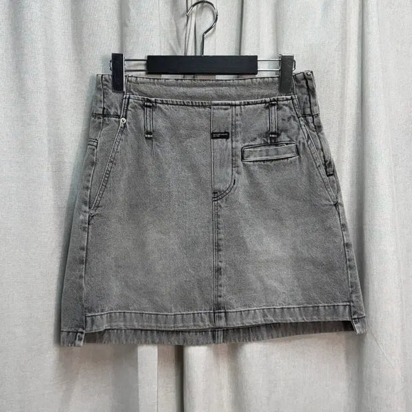 [BUNJANG] System Jeans Denim Mini Skirt / 한섬 SYSTEM 시스템 진 데님 미니스커트 치마