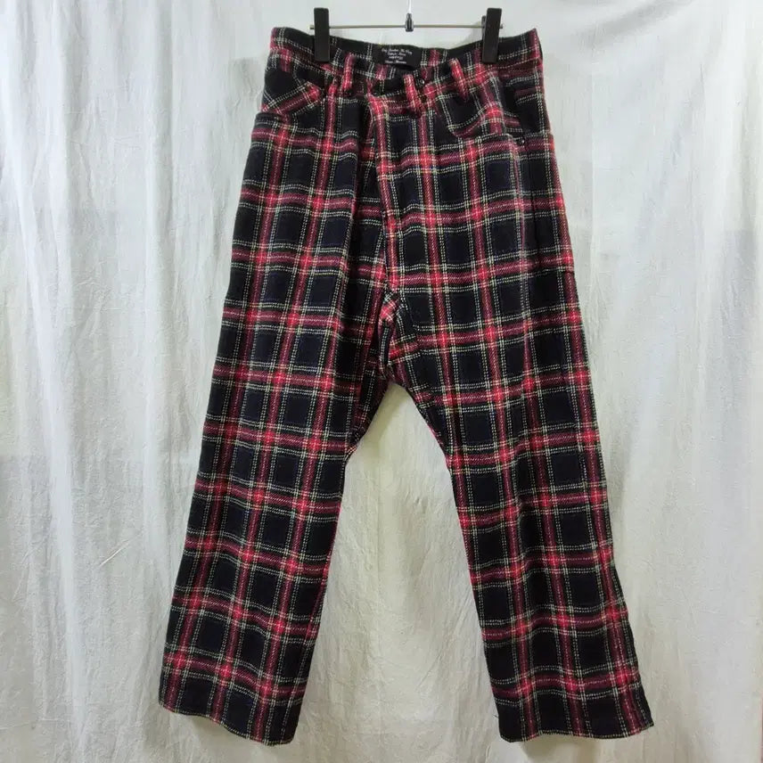 [BUNJANG] Vintage Wool Check Pattern Pants / 일본 구제 빈티지 모직 체크 패턴 팬츠