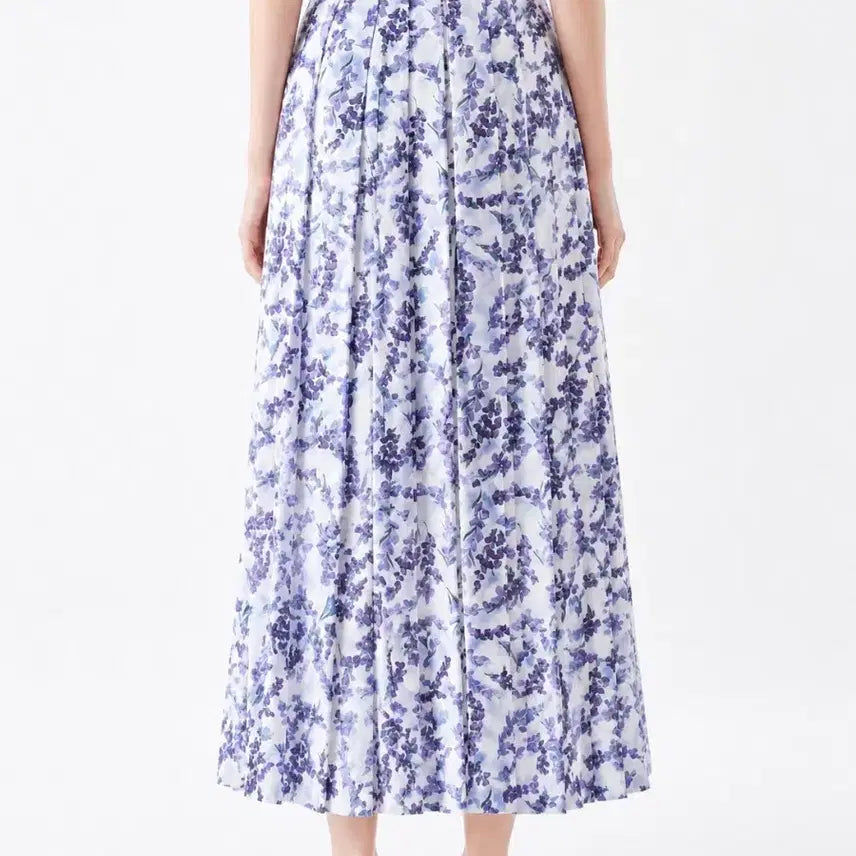 [BUNJANG] Max Mara Silk Blend Floral Pleated Skirt / 막스마라 실크 플라워 플리츠 스커트