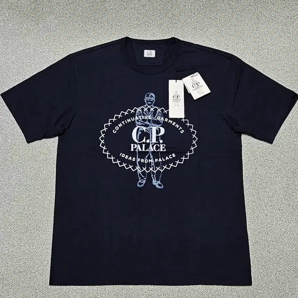 [BUNJANG] C.P. Company x Palace Logo Navy T-Shirt (Size M) / [M 사이즈] C.P 컴퍼니 X 팔라스 로고 네이비 티셔츠 새상품