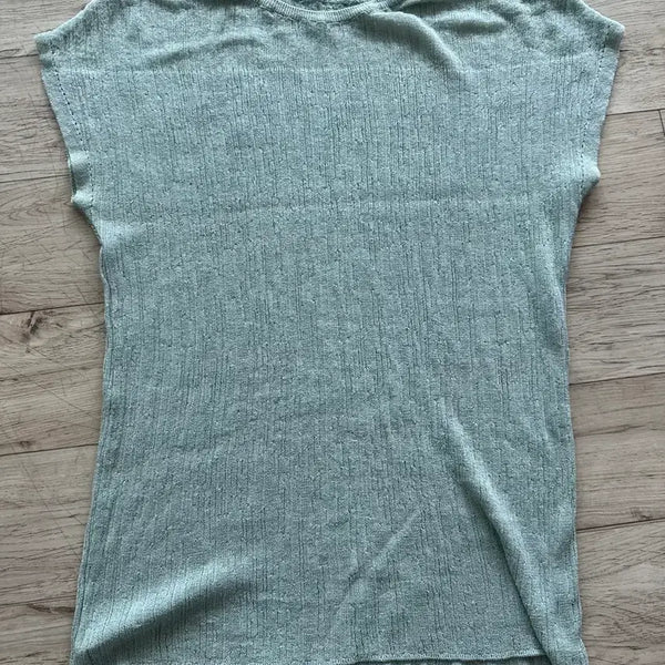 [BUNJANG] Jigott Sleeveless Cotton Blend Knit Top / 지고트 민소매 면혼방니트