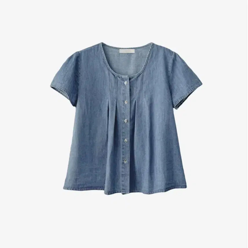 [BUNJANG] Cherrykoko Light Denim Blouse / 체리코코 데님 블라우스 (라이트 데님)