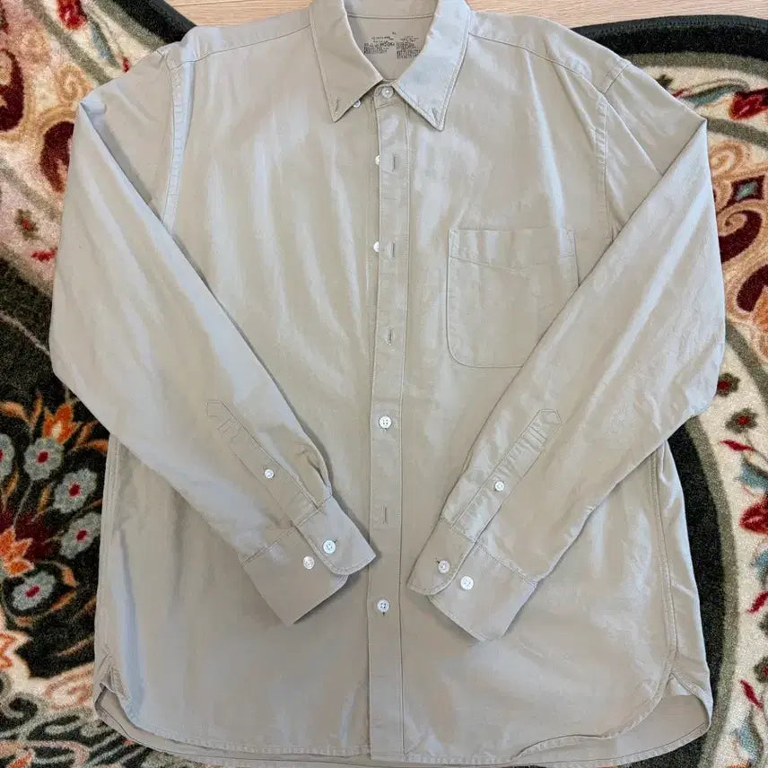 [BUNJANG] Muji Plain Beige Shirt / 무인양품 무지 배이지 색상 셔츠