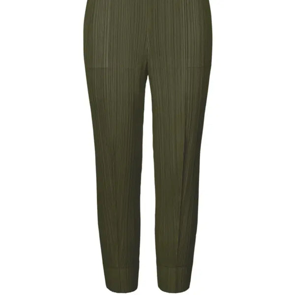 [BUNJANG] Pleats Please September Monthly Pants Khaki Size 2 / 플리츠플리즈 9월 먼슬리 팬츠 카키