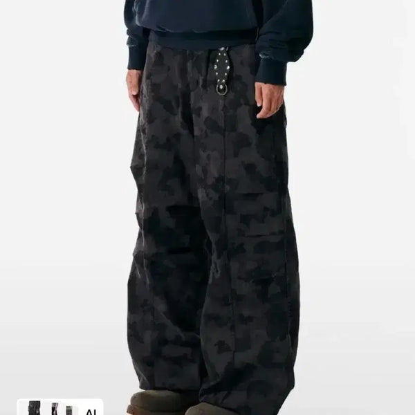 [BUNJANG] AKAM Pants Knee Pin-tuck Camouflage Twill Pants / 아캄 카모 팬츠 Pin-tuck Camouflage Twill Pants