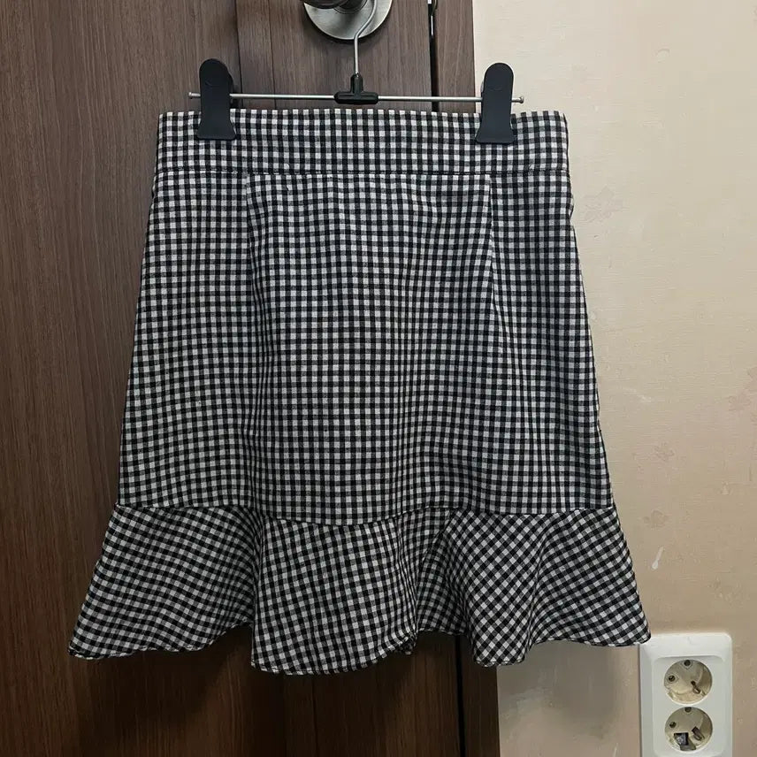 [BUNJANG] Check Mini Skirt with Frills / 체크 스커트 체크 미니스커트 프릴 스커트 s