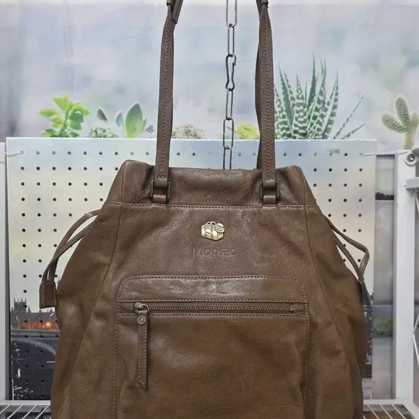 [BUNJANG] Montsac Leather Shoulder Bag GE67 / 몽삭 숄더백 가죽가방 가죽숄더백 GE67
