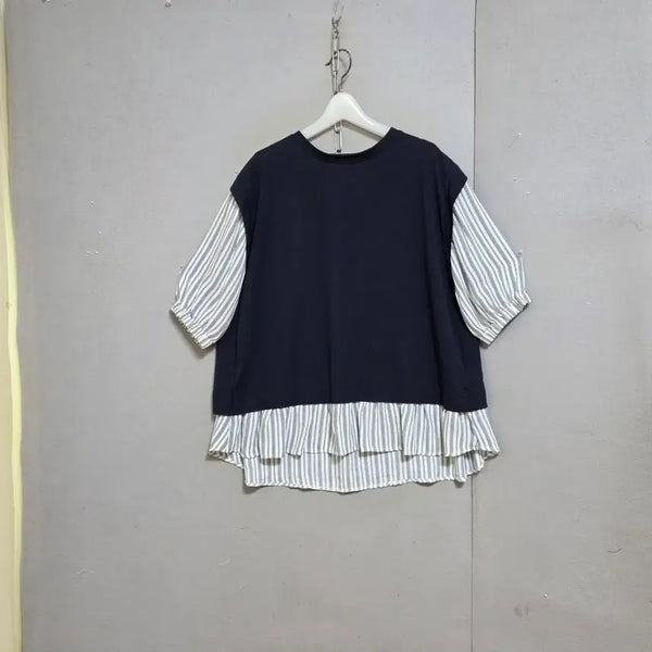 [BUNJANG] Contrast Color Imported T-Shirt (M) / 배색다른 수입 티셔츠 M   n6165