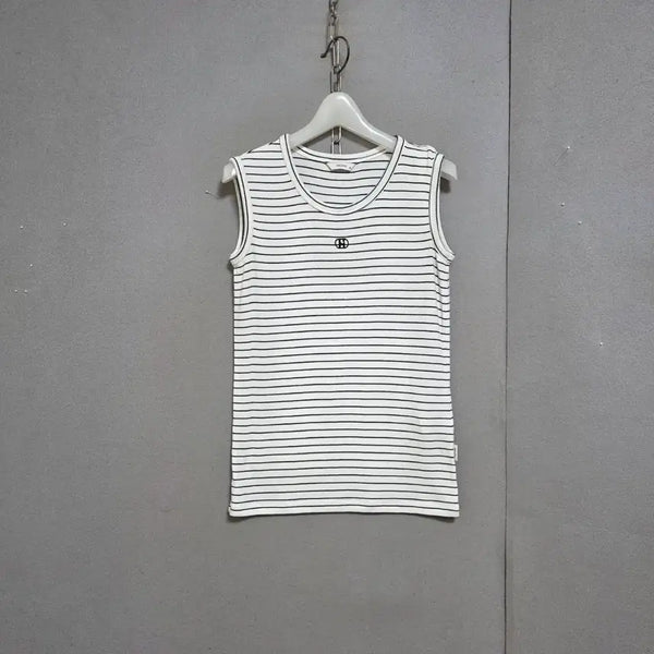 [BUNJANG] Hazzys Striped Sleeveless T-Shirt Size 85 / 헤지스 줄무늬 나시 티셔츠 85  n6167