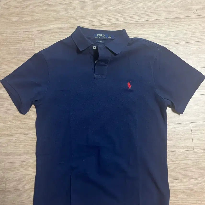 [BUNJANG] Polo Ralph Lauren Slim Fit T-Shirt Navy Size M / (M) 폴로 카라티 네이비