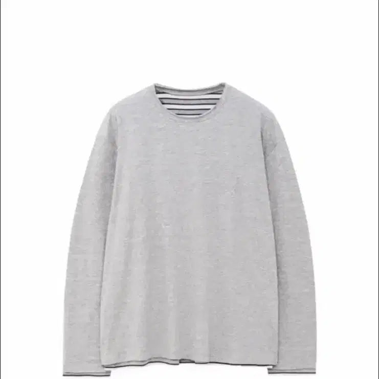 [BUNJANG] Hatching Room Two Face Stripe Long Sleeve M. Grey / [3] 해칭룸 투페이스 스트라이프 티 M.그레이