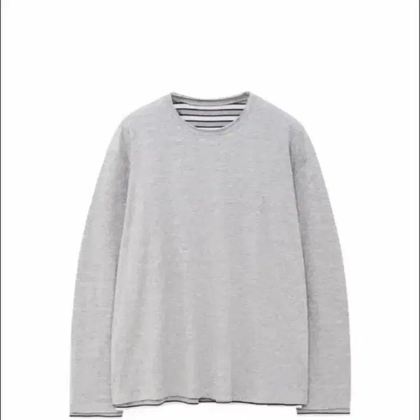 [BUNJANG] Hatching Room Two Face Stripe Long Sleeve M. Grey / [3] 해칭룸 투페이스 스트라이프 티 M.그레이
