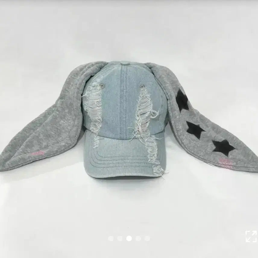 [BUNJANG] NewJeans Rabbit Ear Denim Snapback Hat / 뉴진스모자
