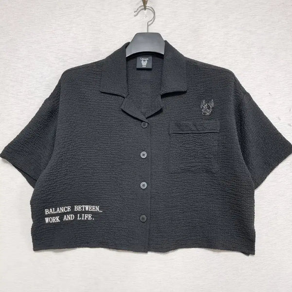 [BUNJANG] LifeWork Cropped Shirt / 라이프워크 크롭 남방 여자66ㅡ77사이즈ㅡ0413ㅁㅁ
