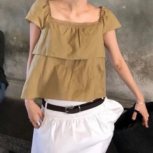 [BUNJANG] HOWS ORNE Lace Blouse (Olive) / 운포)호와스 블라우스 ORNE LACE BLOUSE (올리브)