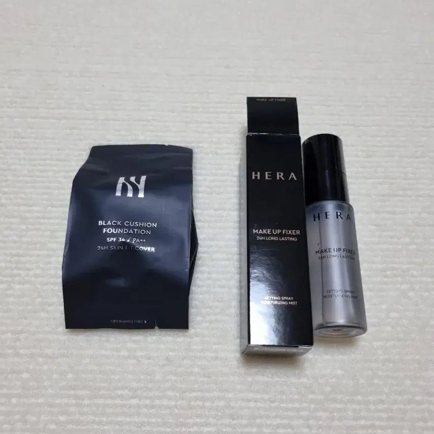 [BUNJANG] Hera Black Cushion Refill Foundation (Various Shades) with Makeup Fixer / 헤라 블랙쿠션 리필 13n1 17c1 17n1 21n1 23n1 헤라픽서