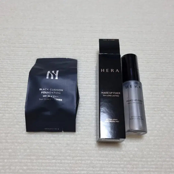 [BUNJANG] Hera Black Cushion Refill Foundation (Various Shades) with Makeup Fixer / 헤라 블랙쿠션 리필 13n1 17c1 17n1 21n1 23n1 헤라픽서