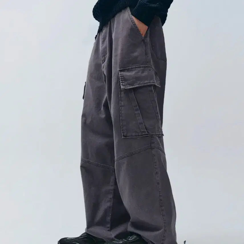 [BUNJANG] Intempomood Naughty Cargo String Pants Dark Purple M / [M] 인템포무드 너티 카고 스트링 팬츠_다크퍼플
