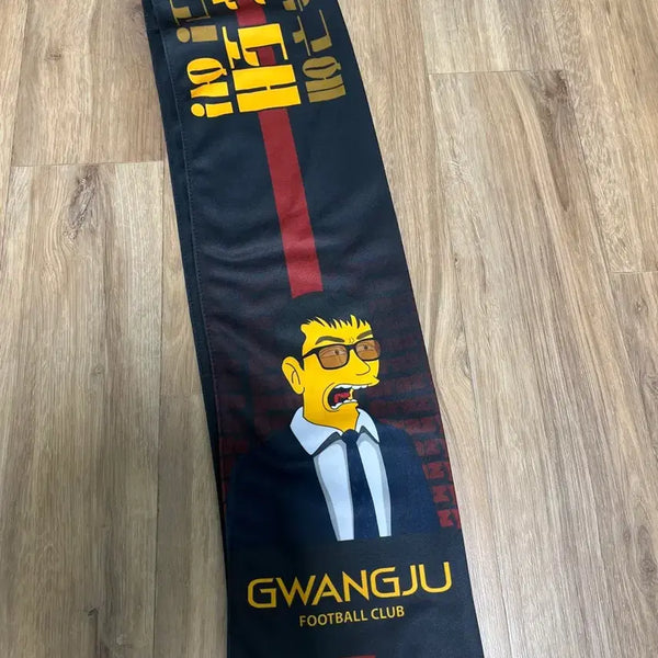 [BUNJANG] Gwangju FC Lee Jung-hyo Simpson Limited Edition Scarf (Mint Condition) / 광주fc이정효 심슨 한정판 머플러 (s급)