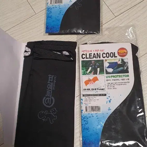 [BUNJANG] Clean Cool UV Cut Arm Sleeves Black 3-Piece Bundle / 여름준비! 클린쿨 UV 차단 팔토시 블랙 3개일괄