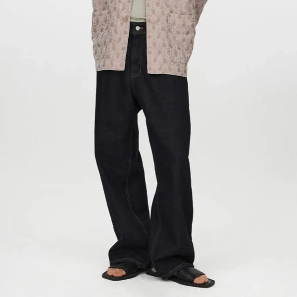 [BUNJANG] YOUTH Wide Denim Pants Washed Black / YOUTH Wide Denim Pants 유스 와이드 데님 팬츠