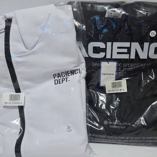 [BUNJANG] Paciencia Windbreaker Oversized Zip-Up Jacket (Unsealed White/Black, 2XL) / 파시엔시아 바람막이 오버핏 집업 자켓(미개봉 흰/검,2XL)