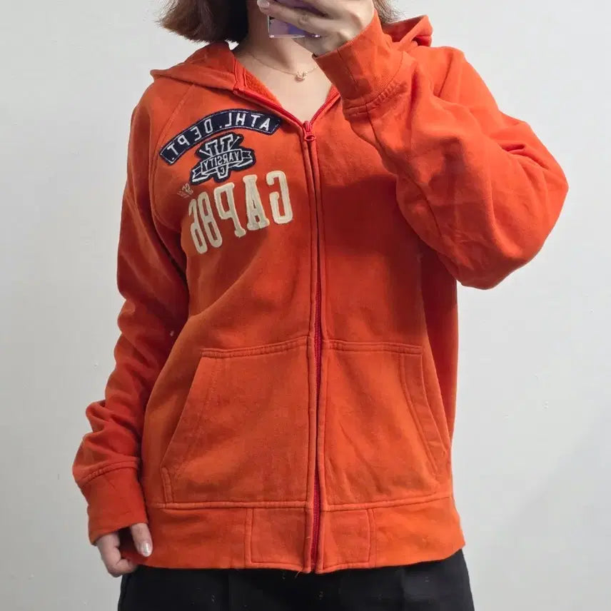 [BUNJANG] GAP Kids Orange Zip-Up Hoodie (Size 160/14-15) / [프립]160(14-15)/갭 후드 집업 오렌지