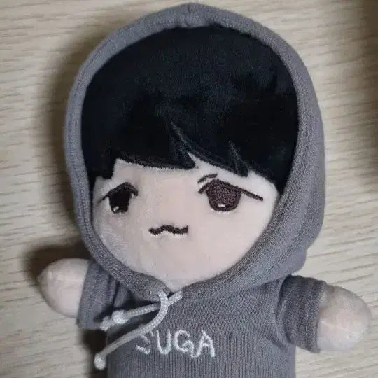 [BUNJANG] BTS Suga Doll Gray Hoodie / 방탄소년단 슈가 인형 회색 후드티